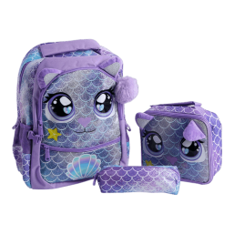 16 Inch Backpack 3 Pcs Set - Purrmaid